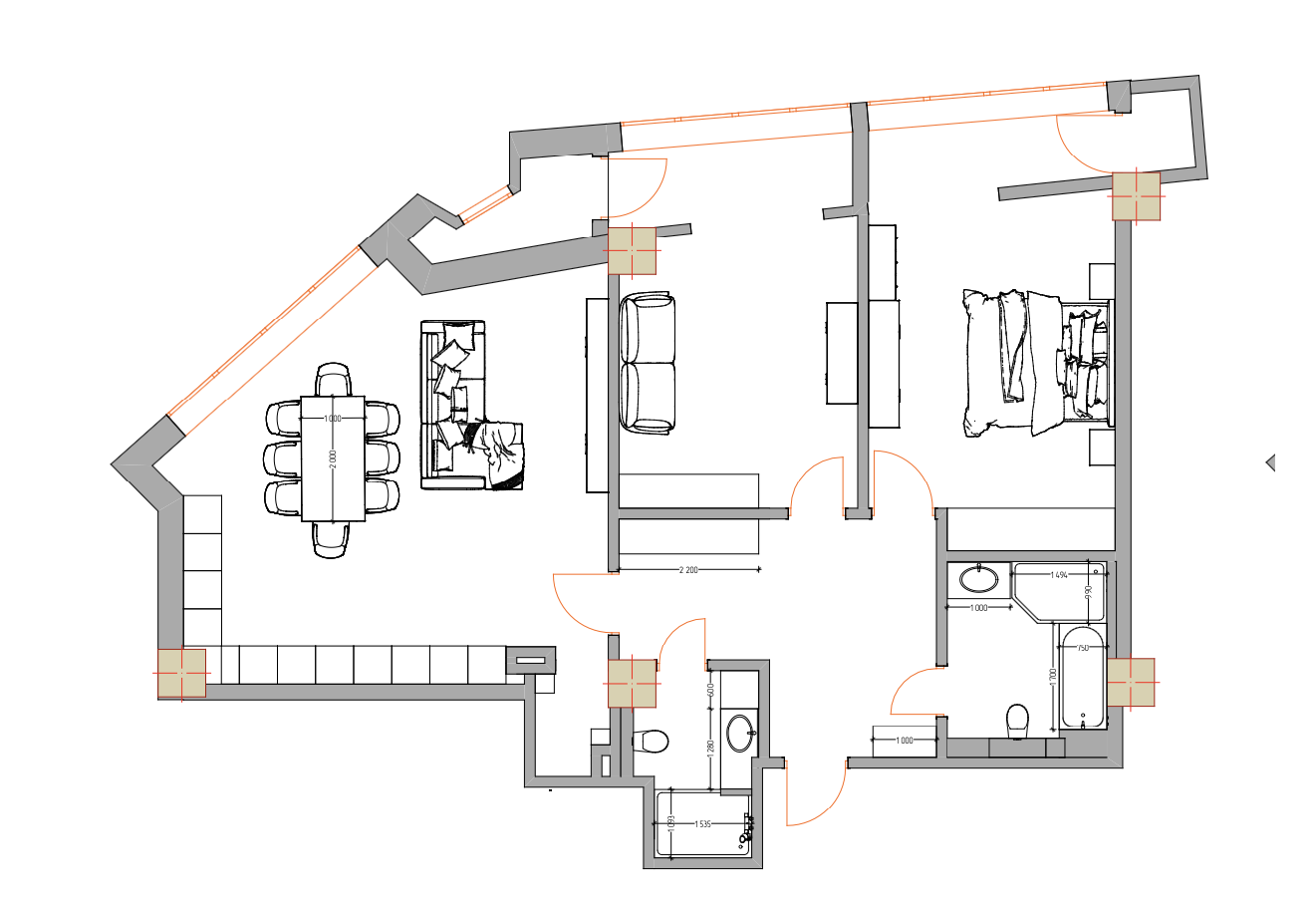 План квартиры 113 м²
